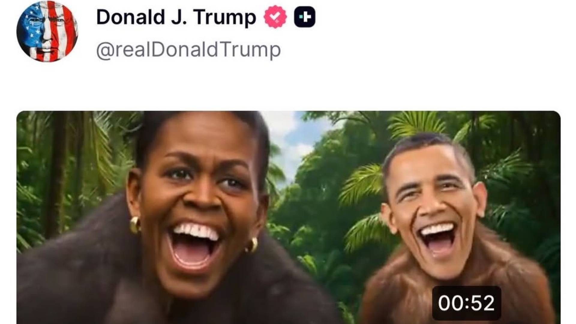 ترمب يرفض الاعتذار عن فيديو مثير للجدل يظهر أوباما وزوجته على هيئة قردين