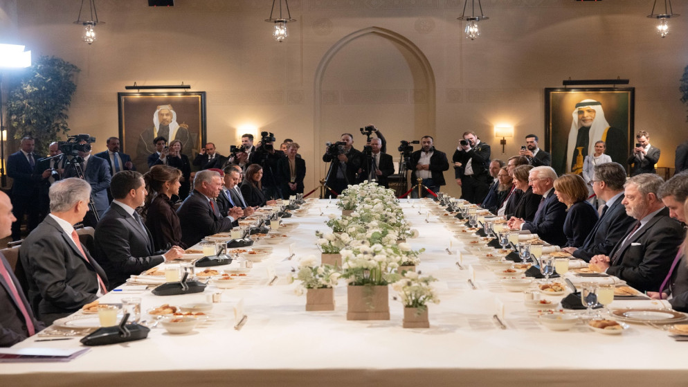 الملك والرئيس الالماني يبحثان في عمان تعزيز التعاون وتطورات المنطقة