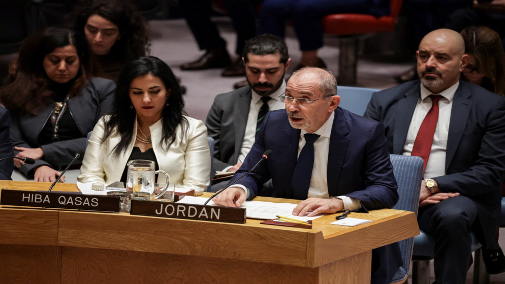 الصفدي امام مجلس الامن يدعو لوقف الخروقات ويرفض ضم الضفة الغربية