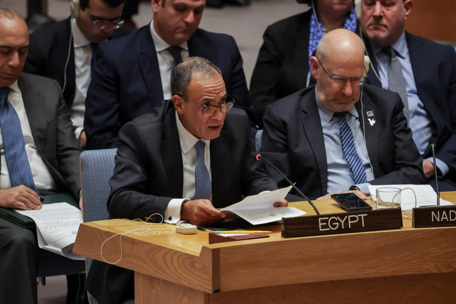 مصر تؤكد دعمها لتسوية عادلة للقضية الفلسطينية في مجلس الامن