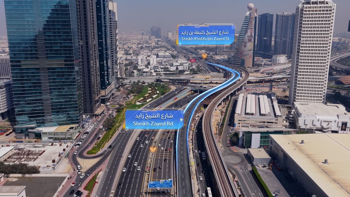 طرق دبي تفتتح جسراً بطول 1000 متر يربط بين شارعي الشيخ زايد والشيخ خليفة بن زايد