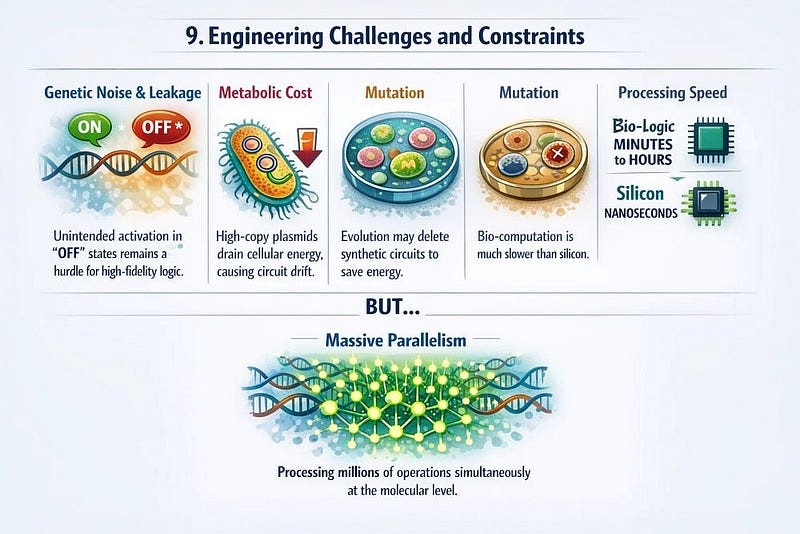 تقرير الجدوى التقنية لتنفيذ البوابات المنطقية الاصطناعية والحوسبة المعتمدة على الحمض النووي داخل الأنظمة الحية