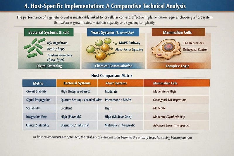 تقرير الجدوى التقنية لتنفيذ البوابات المنطقية الاصطناعية والحوسبة المعتمدة على الحمض النووي داخل الأنظمة الحية