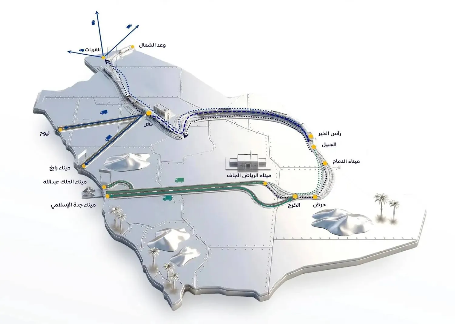 السعودية تعزز تدفقات التجارة الدولية بـ5 مسارات لوجيستية جديدة