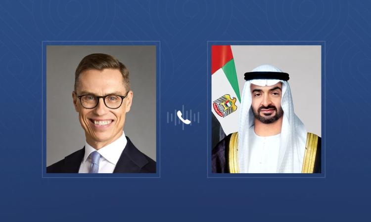 رئيسا الإمارات وفنلندا يبحثان مختلف مسارات التعاون والعمل المشترك
