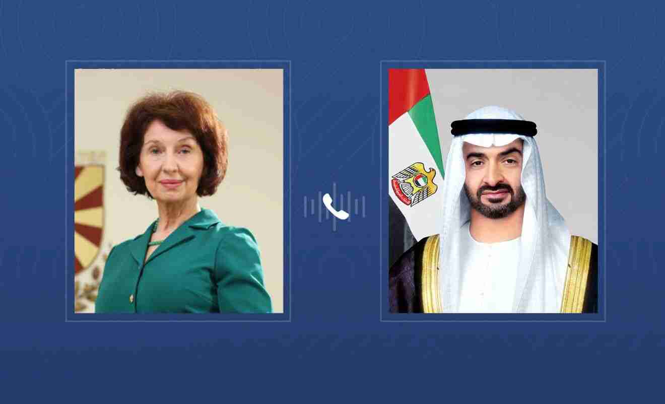 محمد بن زايد يتلقى اتصالاً هاتفياً من رئيسة شمال مقدونيا بحثا خلاله التطورات التي تشهدها المنطقة