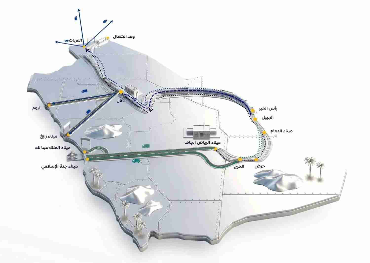السعودية تعزز تدفقات التجارة الدولية بـ5 مسارات لوجيستية جديدة