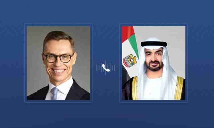 رئيسا الإمارات وفنلندا يبحثان مختلف مسارات التعاون والعمل المشترك